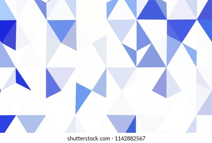 Dark BLUE vector abstract mosaic backdrop. Modern abstract illustration with triangles. A completely new design for your leaflet.