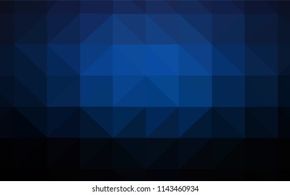 Dark BLUE vector abstract mosaic background. Polygonal abstract illustration with gradient. A new texture for your web site.