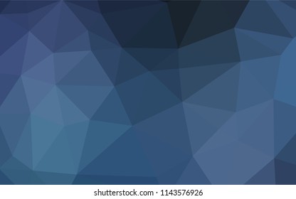 Dark BLUE vector abstract mosaic backdrop. Shining illustration, which consist of triangles. Brand new style for your business design.