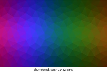 Dark BLUE vector abstract mosaic background. Elegant bright polygonal illustration with gradient. Pattern for a brand book's backdrop.