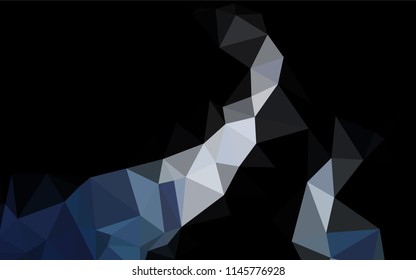 Dark BLUE vector abstract mosaic pattern. Glitter abstract illustration with an elegant design. The textured pattern can be used for background.