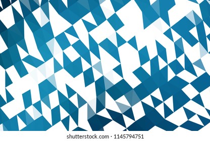 Dark BLUE vector abstract mosaic background. Geometric illustration in Origami style with gradient.  The polygonal design can be used for your web site.