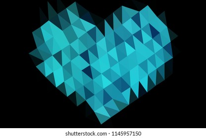 Dark BLUE vector abstract mosaic background. Creative illustration in halftone style with gradient. A completely new design for your business.