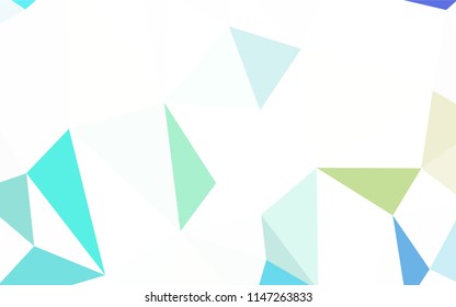 Dark BLUE vector abstract mosaic backdrop. Geometric illustration in Origami style with gradient.  Pattern for a brand book's backdrop.