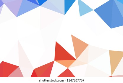 Dark BLUE vector abstract mosaic backdrop. Shining polygonal illustration, which consist of triangles. Textured pattern for your backgrounds.