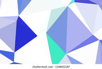 Dark BLUE vector abstract mosaic backdrop. A completely new color illustration in a polygonal style. Completely new template for your banner.