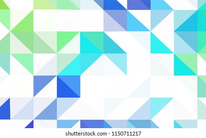 Dark BLUE vector abstract mosaic background. Colorful abstract illustration with triangles. New template for your brand book.