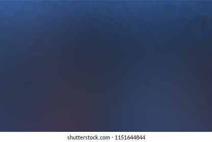 Dark BLUE vector abstract mosaic background. Triangular geometric sample with gradient.  The best triangular design for your business.