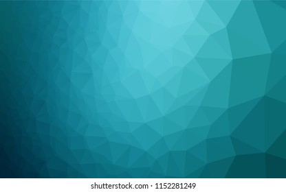 Dark BLUE vector abstract mosaic backdrop. Colorful abstract illustration with gradient. The polygonal design can be used for your web site.