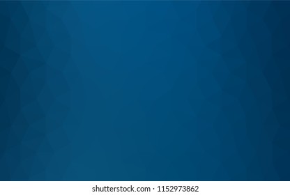 Dark BLUE vector abstract mosaic backdrop. Glitter abstract illustration with an elegant triangles. Best triangular design for your business.