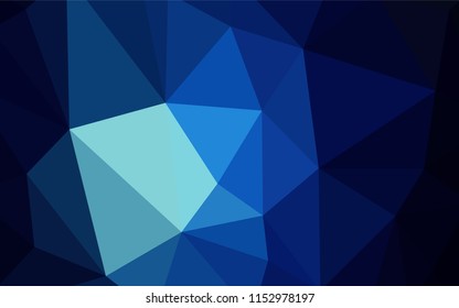 Dark BLUE vector abstract mosaic backdrop. Elegant bright polygonal illustration with gradient. A completely new design for your leaflet.