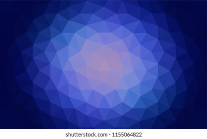 Dark BLUE vector abstract mosaic background. A completely new color illustration in a polygonal style. New template for your brand book.