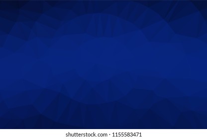 Dark BLUE vector abstract mosaic backdrop. A completely new color illustration in a vague style. A completely new design for your business.