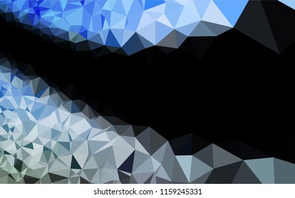 Dark BLUE vector abstract mosaic pattern. An elegant bright illustration with gradient. Triangular pattern for your business design.