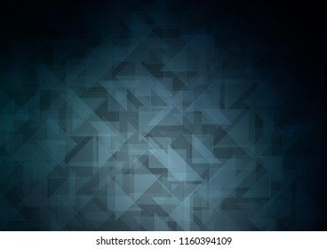 Dark BLUE vector abstract mosaic backdrop. Creative geometric illustration in Origami style with gradient. A new texture for your design.