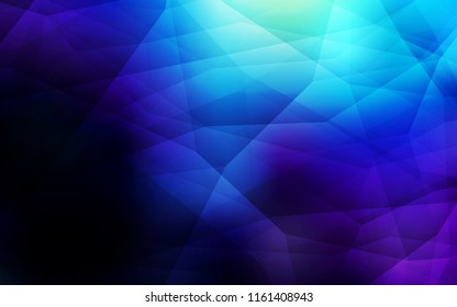 Dark BLUE vector abstract mosaic backdrop. Colorful illustration in abstract style with triangles. New template for your brand book.