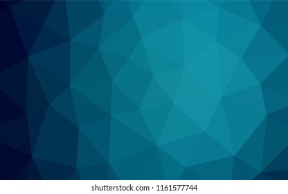 Dark BLUE vector abstract mosaic backdrop. A completely new color illustration in a vague style. The polygonal design can be used for your web site.