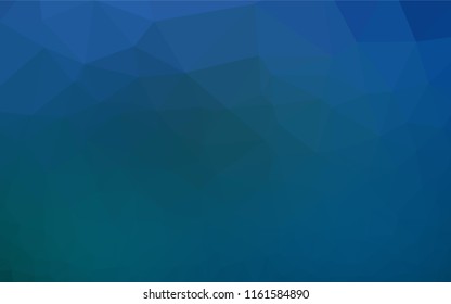 Dark BLUE vector abstract mosaic backdrop. Creative illustration in halftone style with gradient. The textured pattern can be used for background.