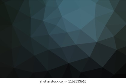 Dark BLUE vector abstract mosaic pattern. Colorful abstract illustration with gradient. The best triangular design for your business.