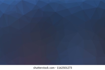 Dark BLUE vector abstract mosaic background. Brand new colored illustration in blurry style with gradient. Triangular pattern for your business design.