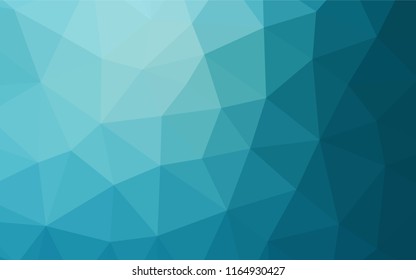 Dark BLUE vector abstract mosaic pattern. Glitter abstract illustration with an elegant design. The best triangular design for your business.