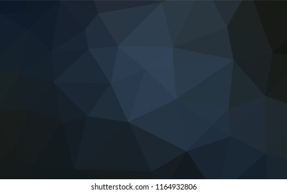Dark BLUE vector abstract mosaic pattern. A sample with polygonal shapes. Brand new style for your business design.
