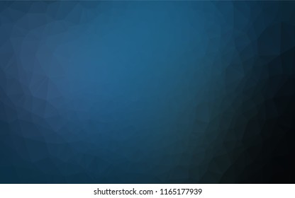 Dark BLUE vector abstract mosaic pattern. Glitter abstract illustration with an elegant design. The completely new template can be used for your brand book.