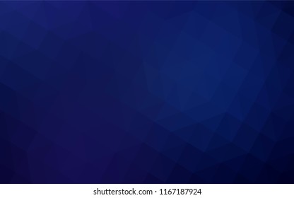 Dark BLUE vector abstract mosaic backdrop. Polygonal abstract illustration with gradient. Polygonal design for your web site.