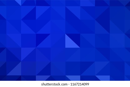 Dark BLUE vector abstract mosaic pattern. A completely new color illustration in a polygonal style. Textured pattern for your backgrounds.