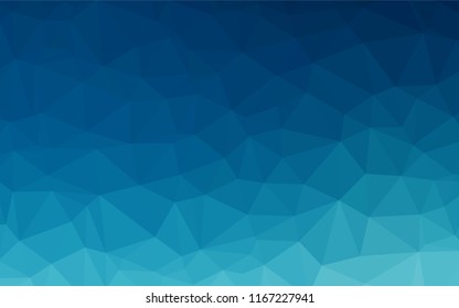Dark BLUE vector abstract mosaic backdrop. A vague abstract illustration with gradient. The completely new template can be used for your brand book.
