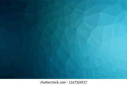 Dark BLUE vector abstract mosaic pattern. A sample with polygonal shapes. Brand new style for your business design.