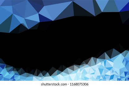 Dark BLUE vector abstract mosaic pattern. Glitter abstract illustration with an elegant design. A completely new template for your business design.