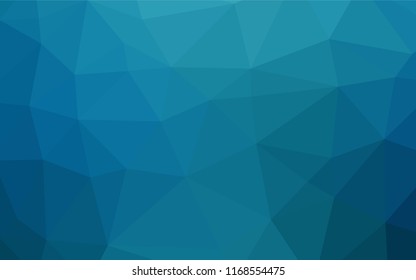 Dark BLUE vector abstract mosaic backdrop. A vague abstract illustration with gradient. A completely new template for your business design.