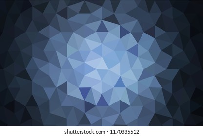 Dark BLUE vector abstract mosaic pattern. Creative geometric illustration in Origami style with gradient. Template for cell phone's backgrounds.