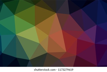Dark BLUE vector abstract mosaic pattern. Elegant bright polygonal illustration with gradient. Best triangular design for your business.