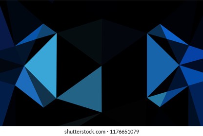 Dark BLUE vector abstract mosaic pattern. A vague abstract illustration with gradient. A new texture for your design.