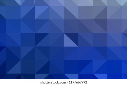 Dark BLUE vector abstract mosaic pattern. A completely new color illustration in a polygonal style. Textured pattern for your backgrounds.