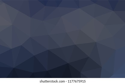 Dark BLUE vector abstract mosaic background. Creative illustration in halftone style with gradient. The best triangular design for your business.