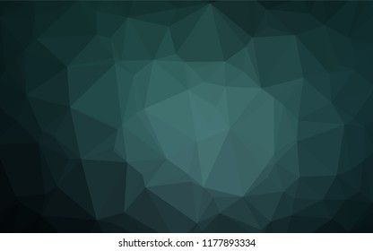 Dark BLUE vector abstract mosaic background. Triangular geometric sample with gradient.  Triangular pattern for your business design.
