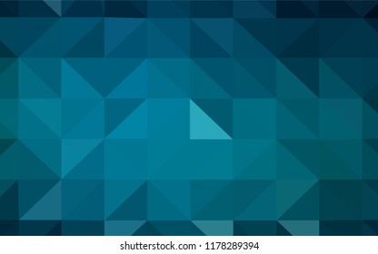 Dark BLUE vector abstract mosaic backdrop. Geometric illustration in Origami style with gradient.  Template for cell phone's backgrounds.