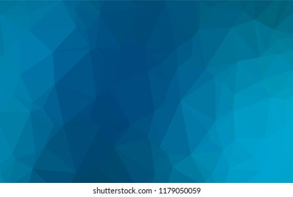 Dark BLUE vector abstract mosaic background. Colorful illustration in low poly style with gradient. The elegant pattern can be used as part of a brand book.