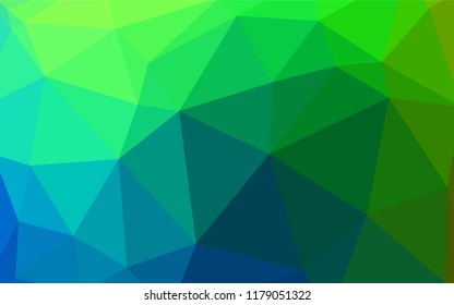 Dark BLUE vector abstract mosaic pattern. A sample with polygonal shapes. Pattern for a brand book's backdrop.