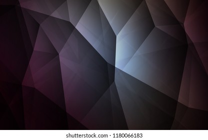 Dark BLUE vector abstract mosaic background. Triangular geometric sample with gradient.  Textured pattern for your backgrounds.
