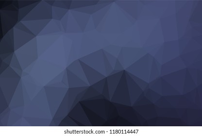 Dark BLUE vector abstract mosaic background. Colorful illustration in abstract style with gradient. Triangular pattern for your business design.