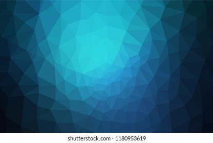 Dark BLUE vector abstract mosaic background. Polygonal abstract illustration with gradient. New template for your brand book.