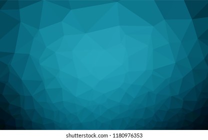 Dark BLUE vector abstract mosaic backdrop. Geometric illustration in Origami style with gradient.  The template can be used as a background for cell phones.