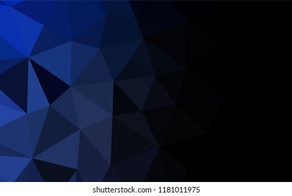 Dark BLUE vector abstract mosaic pattern. An elegant bright illustration with gradient. The best triangular design for your business.