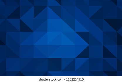 Dark BLUE vector abstract mosaic backdrop. Modern abstract illustration with triangles. New template for your brand book.