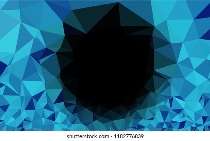 Dark BLUE vector abstract mosaic background. Creative geometric illustration in Origami style with gradient. The elegant pattern can be used as part of a brand book.