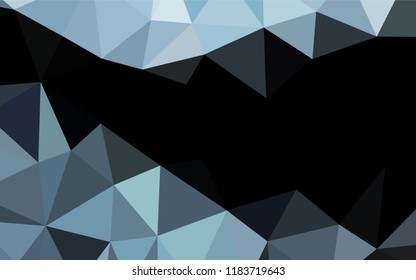 Dark BLUE vector abstract mosaic backdrop. Creative illustration in halftone style with gradient. A new texture for your design.